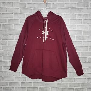 Under Armour Maroon w/ White Chest Logo Plus Size Hoodie, NWT, size 1X